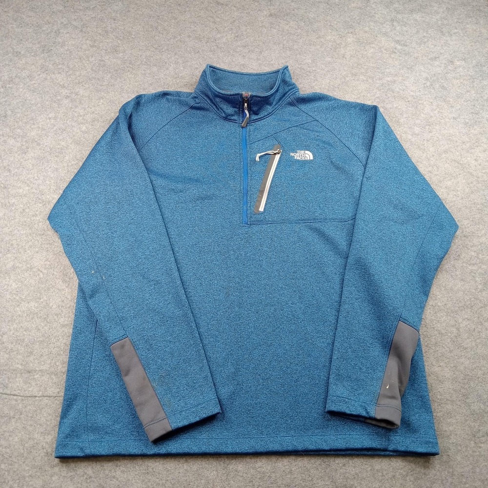 The North Face Sweatshirt Mens‎ XL Sweater 1/4 Zip Fleece Pullover Pocket Logo